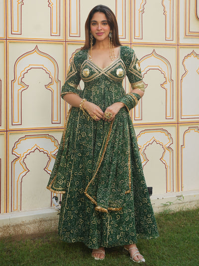 GREEN AANGI ANARKALI alternate view
